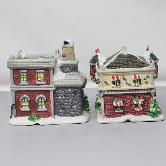 Cobblestone Corners & Wellington Square Set Of 2 Christmas Village Houses - Picture 3 of 11